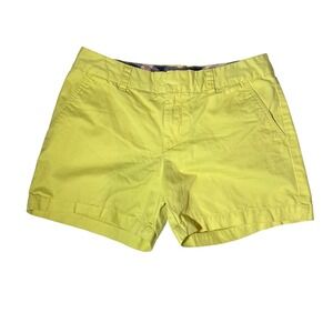 Tommy Hilfiger Women Yellow Cotton Chino Shorts Size 6 Mid Rise Preppy
Casual